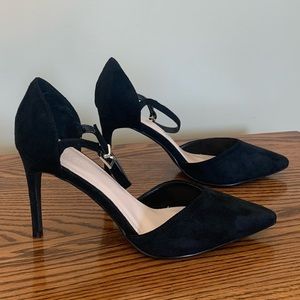 SHEIN Black suede heels - Size 8